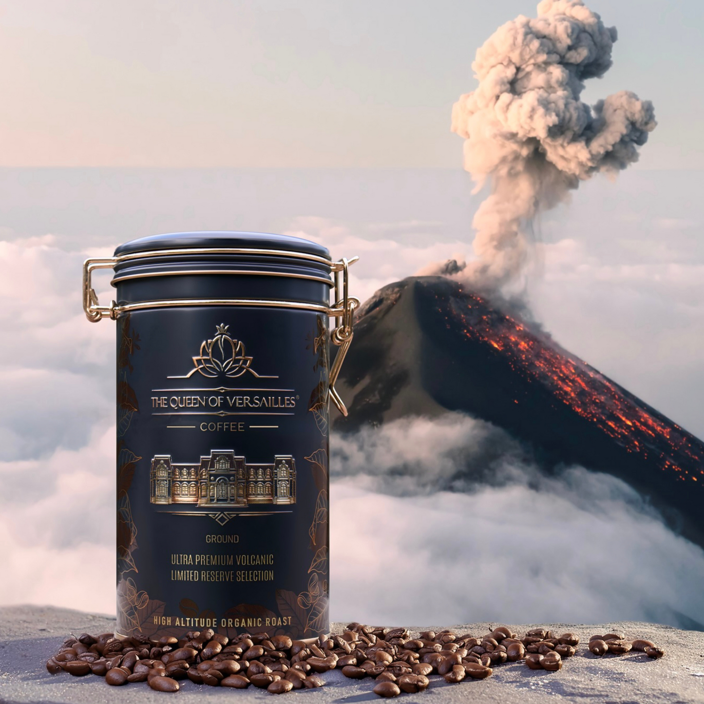 Queen of Versailles Ultra Premium Volcanic Ground Arabica Coffee-ESPRESSO 250g (8.8oz)